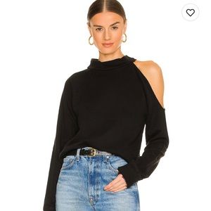 Brand new black sweatshirt with a cut out on the shoulder.